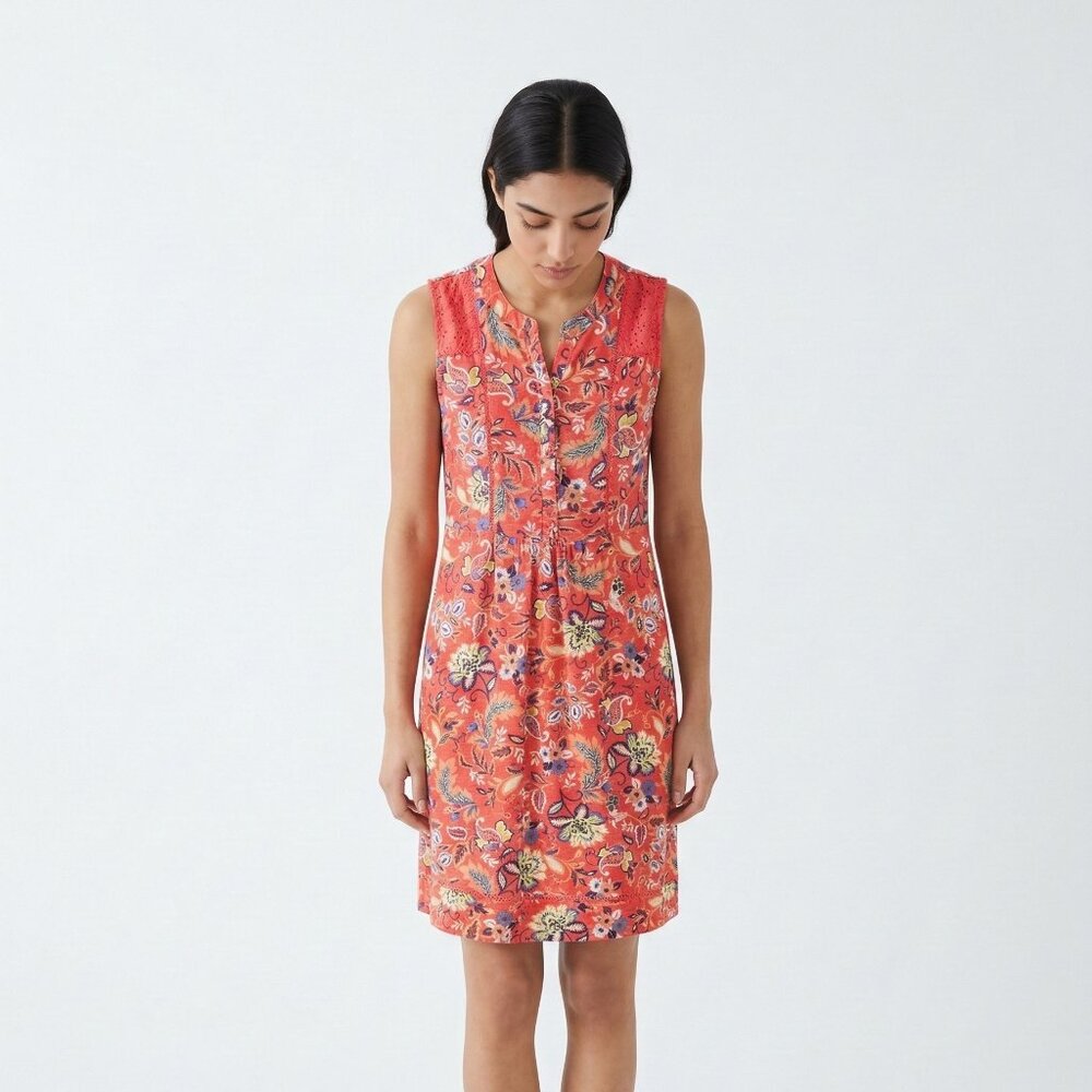 Basic Editions Dress Pink Floral Festival Boho Hippie Summer Beach M